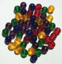 50 8mm Round Transparent Primary Bead Mix Pack